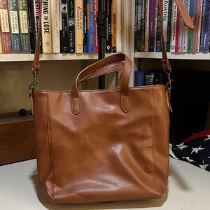 Universal Thread Tan Brown Leather Tote Hobo Bag
